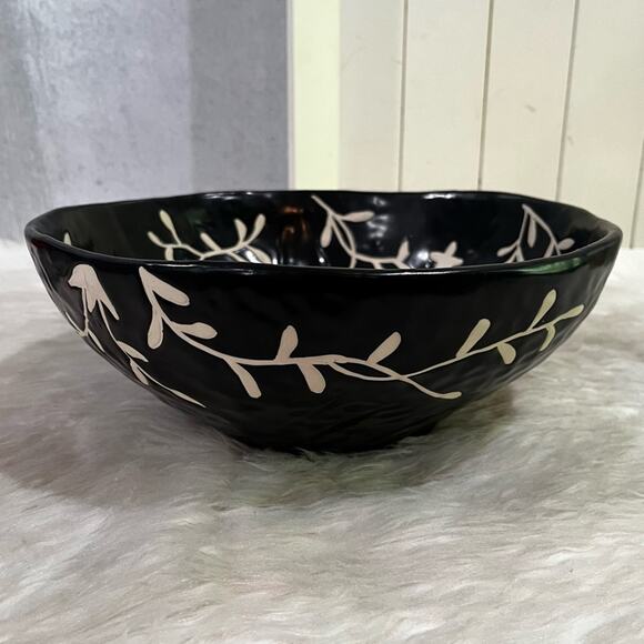 NEW Valeriano Paz Vintage Peruvian Handmade Floral Folk Art Pottery Flower Bowl - Picture 4 of 14